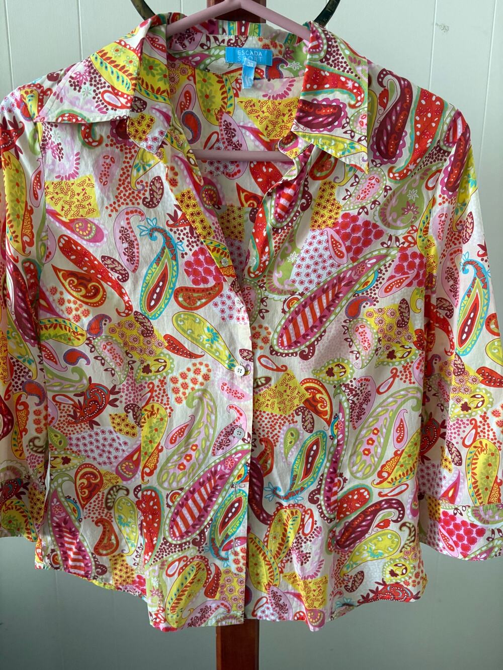 Escada Sport Paisley Blouse Size 38